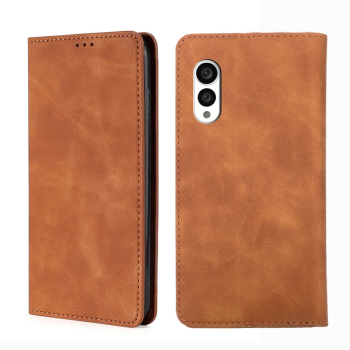 Estuche para teléfono de cuero con tapa horizontal magnética con sensación de piel, For TCL 40 SE, For TCL 405 / 406 / 408, For vivo S16 / S16 Pro, For vivo Y02 4G, For Fujitsu Arrows N F-51C, For Xiaomi Redmi K60E, For Xiaomi Redmi K60 / K60 Pro      ...