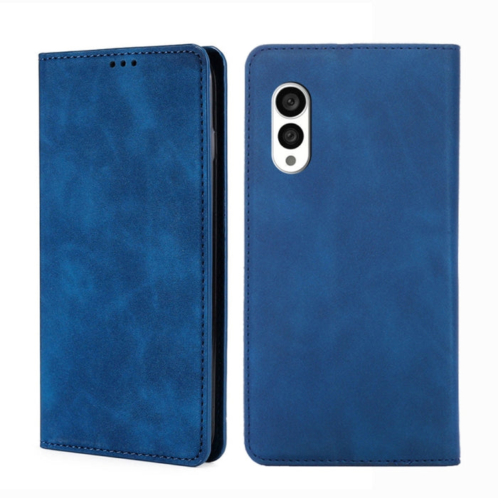 Estuche para teléfono de cuero con tapa horizontal magnética con sensación de piel, For TCL 40 SE, For TCL 405 / 406 / 408, For vivo S16 / S16 Pro, For vivo Y02 4G, For Fujitsu Arrows N F-51C, For Xiaomi Redmi K60E, For Xiaomi Redmi K60 / K60 Pro      ...