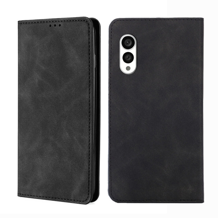 Estuche para teléfono de cuero con tapa horizontal magnética con sensación de piel, For TCL 40 SE, For TCL 405 / 406 / 408, For vivo S16 / S16 Pro, For vivo Y02 4G, For Fujitsu Arrows N F-51C, For Xiaomi Redmi K60E, For Xiaomi Redmi K60 / K60 Pro      ...