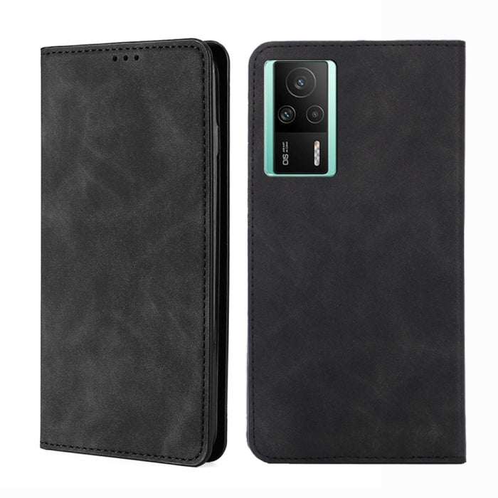 Estuche para teléfono de cuero con tapa horizontal magnética con sensación de piel, For TCL 40 SE, For TCL 405 / 406 / 408, For vivo S16 / S16 Pro, For vivo Y02 4G, For Fujitsu Arrows N F-51C, For Xiaomi Redmi K60E, For Xiaomi Redmi K60 / K60 Pro      ...