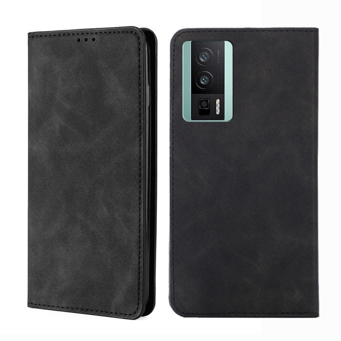 Estuche para teléfono de cuero con tapa horizontal magnética con sensación de piel, For TCL 40 SE, For TCL 405 / 406 / 408, For vivo S16 / S16 Pro, For vivo Y02 4G, For Fujitsu Arrows N F-51C, For Xiaomi Redmi K60E, For Xiaomi Redmi K60 / K60 Pro      ...