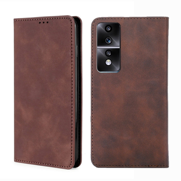 Estuche para teléfono de cuero con tapa horizontal magnética con sensación de piel, For TCL 40 SE, For TCL 405 / 406 / 408, For vivo S16 / S16 Pro, For vivo Y02 4G, For Fujitsu Arrows N F-51C, For Xiaomi Redmi K60E, For Xiaomi Redmi K60 / K60 Pro      ...