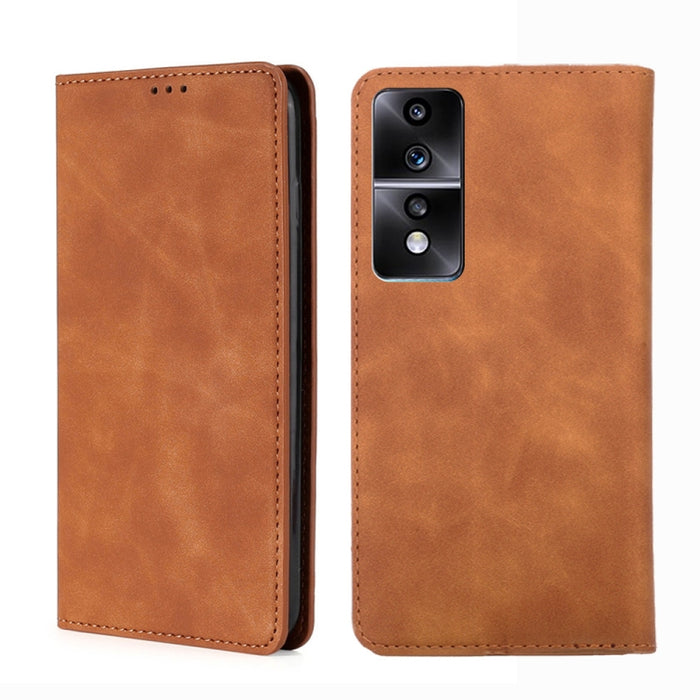 Estuche para teléfono de cuero con tapa horizontal magnética con sensación de piel, For TCL 40 SE, For TCL 405 / 406 / 408, For vivo S16 / S16 Pro, For vivo Y02 4G, For Fujitsu Arrows N F-51C, For Xiaomi Redmi K60E, For Xiaomi Redmi K60 / K60 Pro      ...