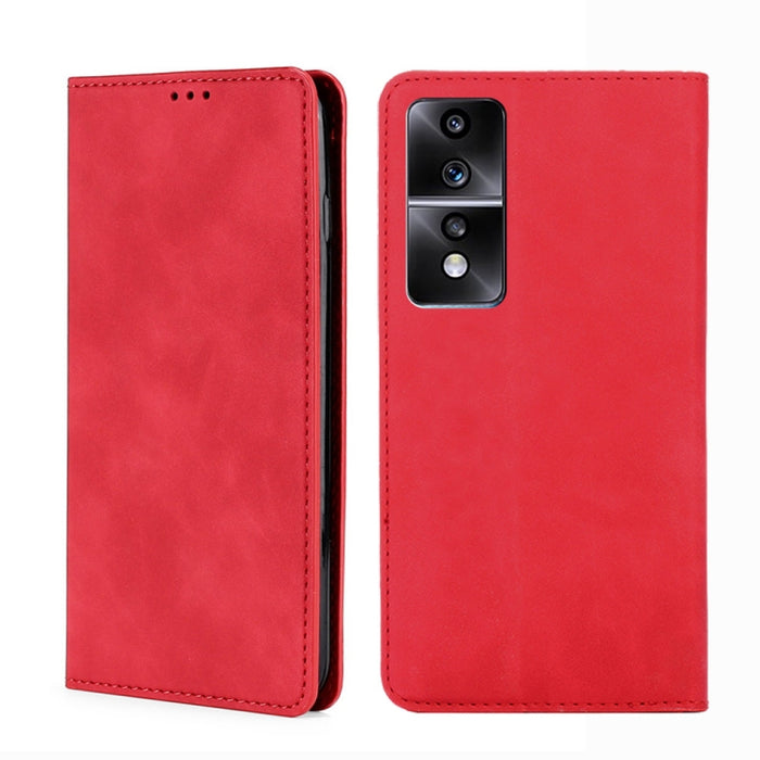 Estuche para teléfono de cuero con tapa horizontal magnética con sensación de piel, For TCL 40 SE, For TCL 405 / 406 / 408, For vivo S16 / S16 Pro, For vivo Y02 4G, For Fujitsu Arrows N F-51C, For Xiaomi Redmi K60E, For Xiaomi Redmi K60 / K60 Pro      ...