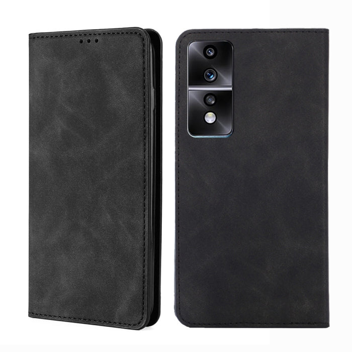 Estuche para teléfono de cuero con tapa horizontal magnética con sensación de piel, For TCL 40 SE, For TCL 405 / 406 / 408, For vivo S16 / S16 Pro, For vivo Y02 4G, For Fujitsu Arrows N F-51C, For Xiaomi Redmi K60E, For Xiaomi Redmi K60 / K60 Pro      ...