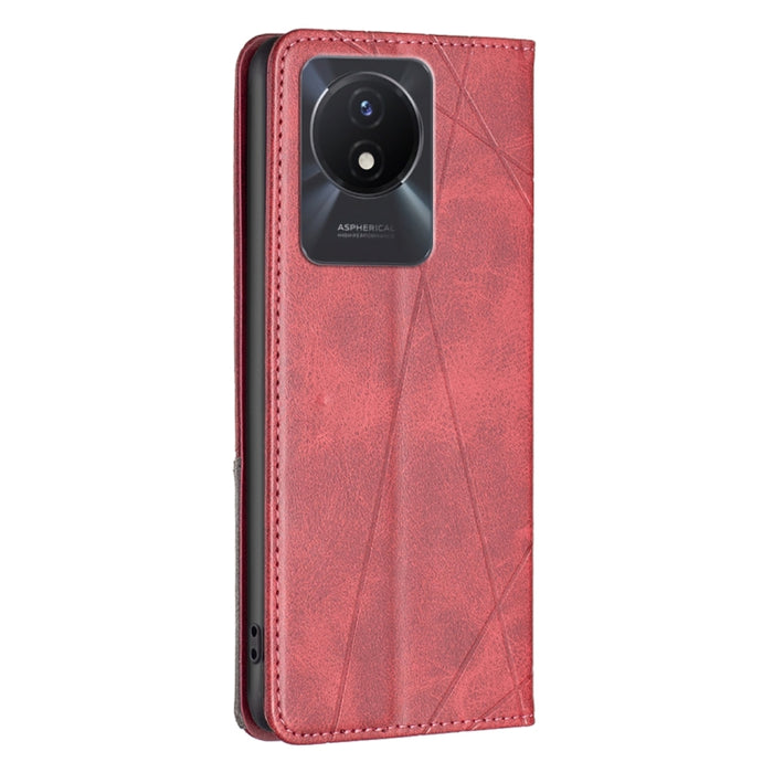Estuche para teléfono de cuero magnético invisible prismático, For vivo Y02 4G, For Xiaomi Redmi 12C, For Xiaomi Redmi K60 / K60 Pro, For Xiaomi Redmi Note 12 Pro+ Global, For Xiaomi Redmi Note 12 Pro 5G Global, For Xiaomi Redmi Note 12 Global