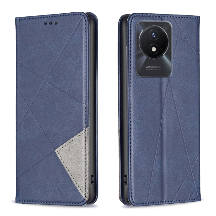 Estuche para teléfono de cuero magnético invisible prismático, For vivo Y02 4G, For Xiaomi Redmi 12C, For Xiaomi Redmi K60 / K60 Pro, For Xiaomi Redmi Note 12 Pro+ Global, For Xiaomi Redmi Note 12 Pro 5G Global, For Xiaomi Redmi Note 12 Global