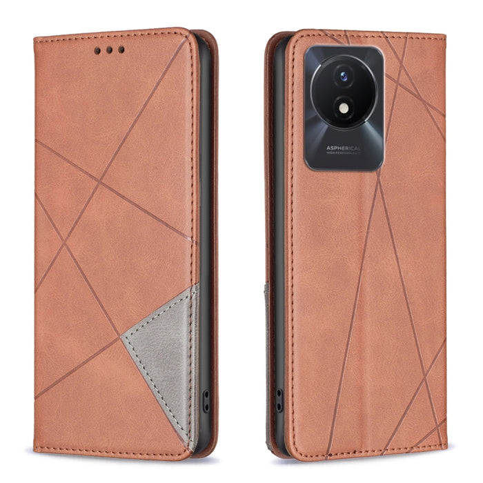 Estuche para teléfono de cuero magnético invisible prismático, For vivo Y02 4G, For Xiaomi Redmi 12C, For Xiaomi Redmi K60 / K60 Pro, For Xiaomi Redmi Note 12 Pro+ Global, For Xiaomi Redmi Note 12 Pro 5G Global, For Xiaomi Redmi Note 12 Global