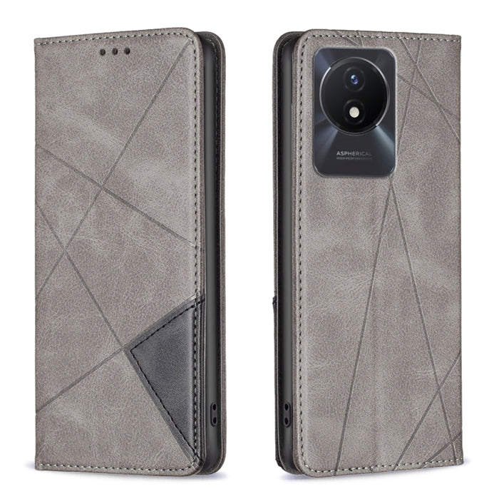 Estuche para teléfono de cuero magnético invisible prismático, For vivo Y02 4G, For Xiaomi Redmi 12C, For Xiaomi Redmi K60 / K60 Pro, For Xiaomi Redmi Note 12 Pro+ Global, For Xiaomi Redmi Note 12 Pro 5G Global, For Xiaomi Redmi Note 12 Global