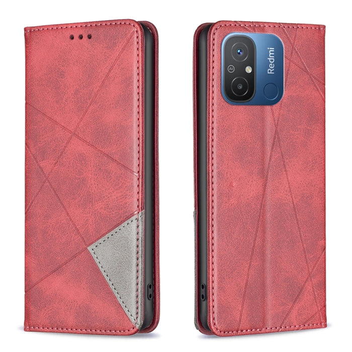Estuche para teléfono de cuero magnético invisible prismático, For vivo Y02 4G, For Xiaomi Redmi 12C, For Xiaomi Redmi K60 / K60 Pro, For Xiaomi Redmi Note 12 Pro+ Global, For Xiaomi Redmi Note 12 Pro 5G Global, For Xiaomi Redmi Note 12 Global