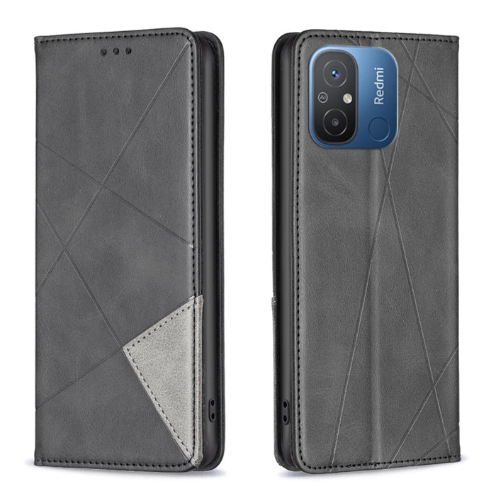 Estuche para teléfono de cuero magnético invisible prismático, For vivo Y02 4G, For Xiaomi Redmi 12C, For Xiaomi Redmi K60 / K60 Pro, For Xiaomi Redmi Note 12 Pro+ Global, For Xiaomi Redmi Note 12 Pro 5G Global, For Xiaomi Redmi Note 12 Global