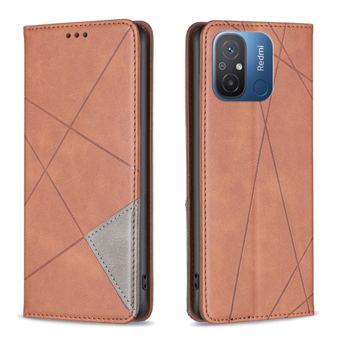Estuche para teléfono de cuero magnético invisible prismático, For vivo Y02 4G, For Xiaomi Redmi 12C, For Xiaomi Redmi K60 / K60 Pro, For Xiaomi Redmi Note 12 Pro+ Global, For Xiaomi Redmi Note 12 Pro 5G Global, For Xiaomi Redmi Note 12 Global