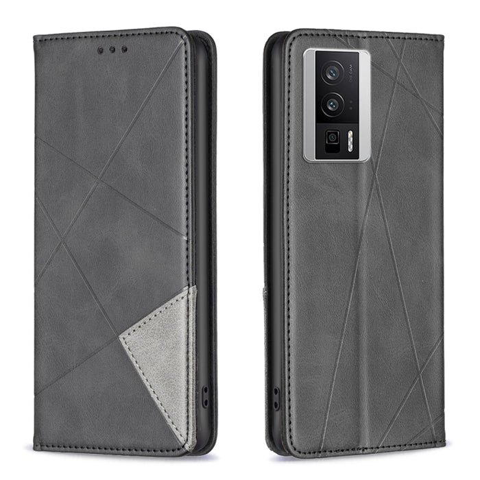 Estuche para teléfono de cuero magnético invisible prismático, For vivo Y02 4G, For Xiaomi Redmi 12C, For Xiaomi Redmi K60 / K60 Pro, For Xiaomi Redmi Note 12 Pro+ Global, For Xiaomi Redmi Note 12 Pro 5G Global, For Xiaomi Redmi Note 12 Global