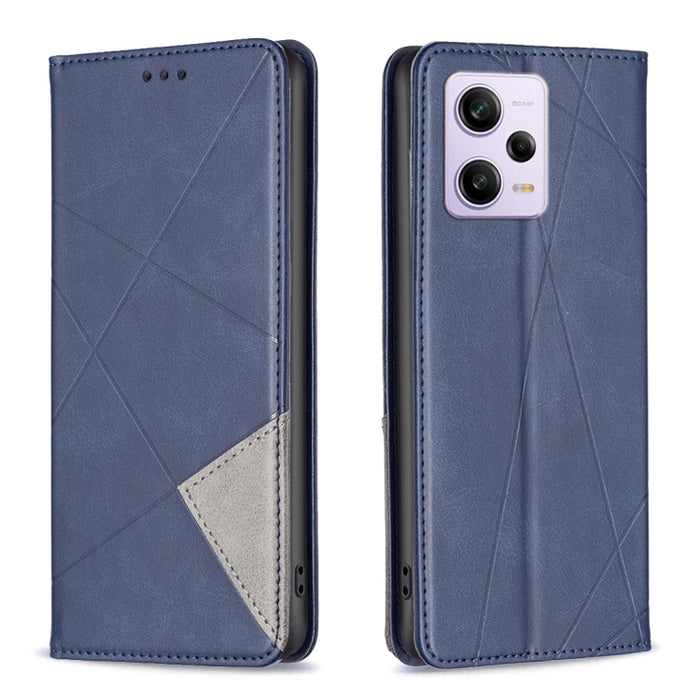 Estuche para teléfono de cuero magnético invisible prismático, For vivo Y02 4G, For Xiaomi Redmi 12C, For Xiaomi Redmi K60 / K60 Pro, For Xiaomi Redmi Note 12 Pro+ Global, For Xiaomi Redmi Note 12 Pro 5G Global, For Xiaomi Redmi Note 12 Global