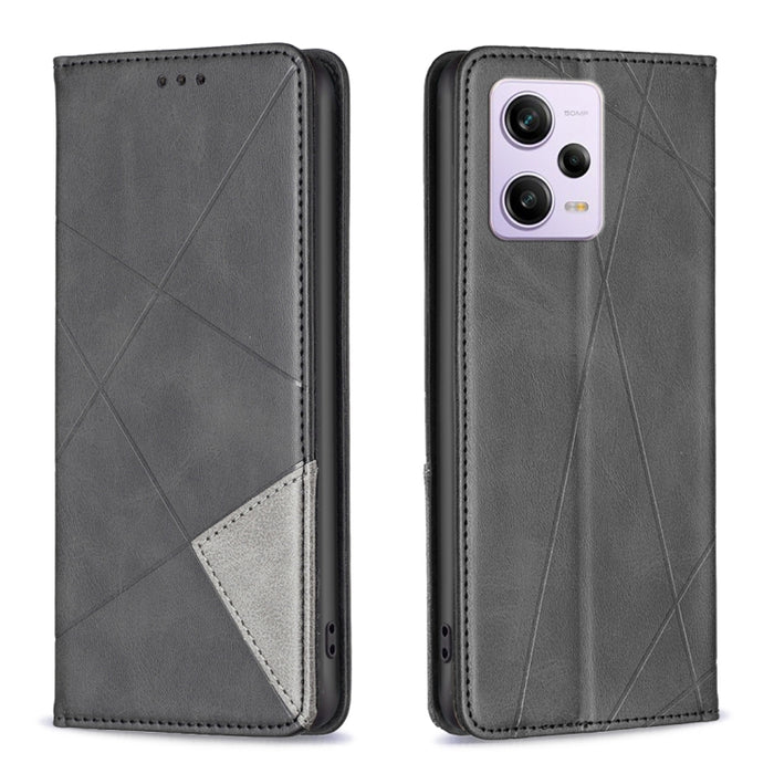 Estuche para teléfono de cuero magnético invisible prismático, For vivo Y02 4G, For Xiaomi Redmi 12C, For Xiaomi Redmi K60 / K60 Pro, For Xiaomi Redmi Note 12 Pro+ Global, For Xiaomi Redmi Note 12 Pro 5G Global, For Xiaomi Redmi Note 12 Global