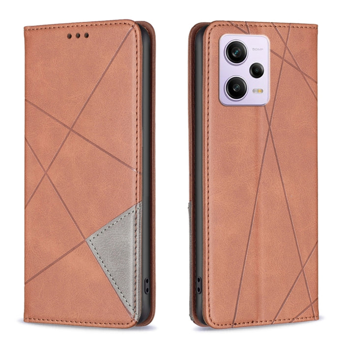 Estuche para teléfono de cuero magnético invisible prismático, For vivo Y02 4G, For Xiaomi Redmi 12C, For Xiaomi Redmi K60 / K60 Pro, For Xiaomi Redmi Note 12 Pro+ Global, For Xiaomi Redmi Note 12 Pro 5G Global, For Xiaomi Redmi Note 12 Global