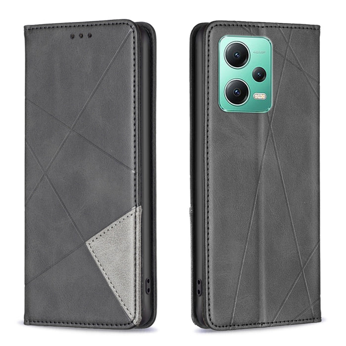 Estuche para teléfono de cuero magnético invisible prismático, For vivo Y02 4G, For Xiaomi Redmi 12C, For Xiaomi Redmi K60 / K60 Pro, For Xiaomi Redmi Note 12 Pro+ Global, For Xiaomi Redmi Note 12 Pro 5G Global, For Xiaomi Redmi Note 12 Global