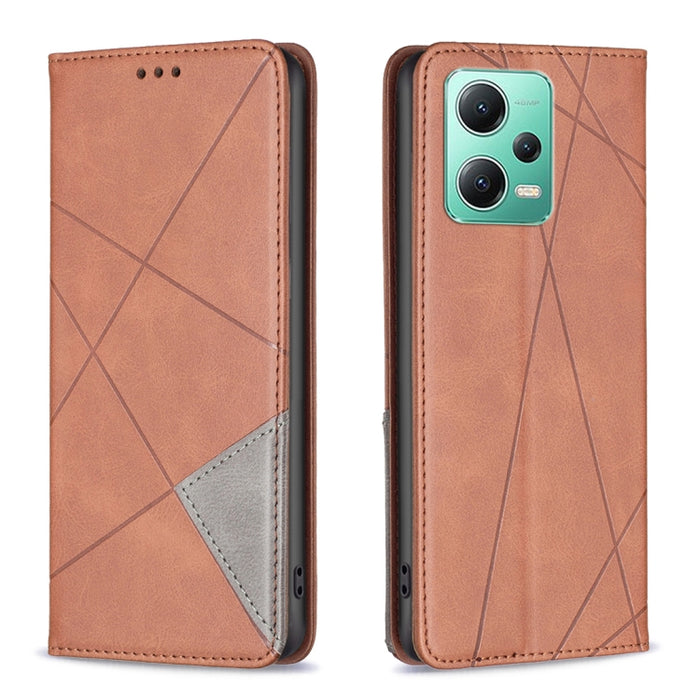 Estuche para teléfono de cuero magnético invisible prismático, For vivo Y02 4G, For Xiaomi Redmi 12C, For Xiaomi Redmi K60 / K60 Pro, For Xiaomi Redmi Note 12 Pro+ Global, For Xiaomi Redmi Note 12 Pro 5G Global, For Xiaomi Redmi Note 12 Global
