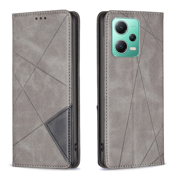 Estuche para teléfono de cuero magnético invisible prismático, For vivo Y02 4G, For Xiaomi Redmi 12C, For Xiaomi Redmi K60 / K60 Pro, For Xiaomi Redmi Note 12 Pro+ Global, For Xiaomi Redmi Note 12 Pro 5G Global, For Xiaomi Redmi Note 12 Global