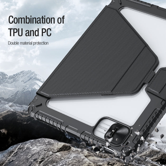 NILLKIN Bumper Snapsafe Estuche de cuero multifuncional para tableta con ranura para bolígrafo, For iPad 10th Gen 10.9 2022