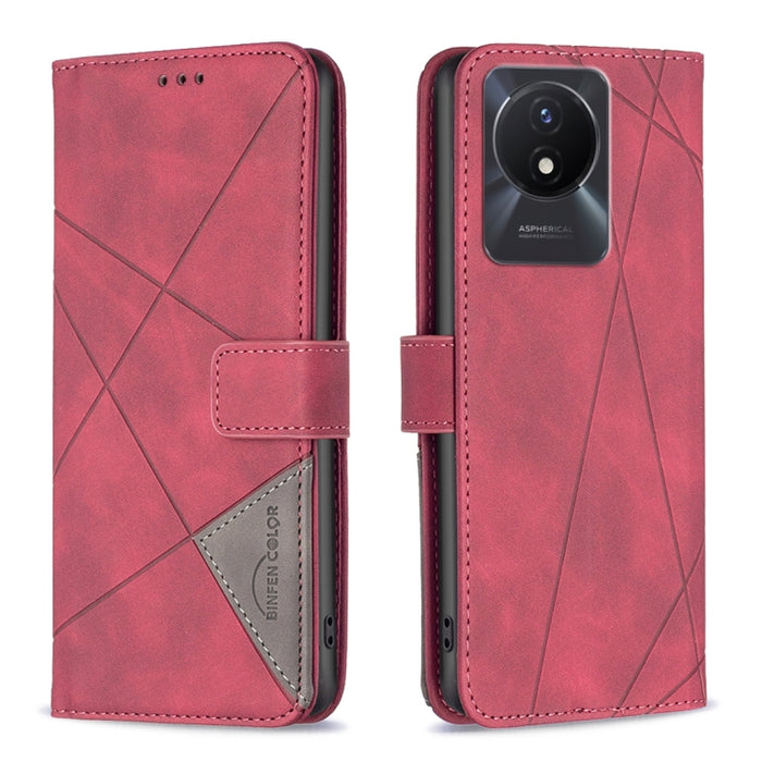 Caja de teléfono de cuero con textura de rombos con hebilla magnética, For vivo Y02 4G, For Xiaomi Redmi 12C, For Xiaomi Redmi K60 / K60 Pro, For Xiaomi Redmi Note 12 Pro+ Global, For Xiaomi Redmi Note 12 Pro 5G Global, For Xiaomi Redmi Note 12 Global