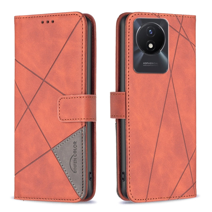 Caja de teléfono de cuero con textura de rombos con hebilla magnética, For vivo Y02 4G, For Xiaomi Redmi 12C, For Xiaomi Redmi K60 / K60 Pro, For Xiaomi Redmi Note 12 Pro+ Global, For Xiaomi Redmi Note 12 Pro 5G Global, For Xiaomi Redmi Note 12 Global