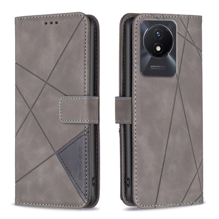 Caja de teléfono de cuero con textura de rombos con hebilla magnética, For vivo Y02 4G, For Xiaomi Redmi 12C, For Xiaomi Redmi K60 / K60 Pro, For Xiaomi Redmi Note 12 Pro+ Global, For Xiaomi Redmi Note 12 Pro 5G Global, For Xiaomi Redmi Note 12 Global