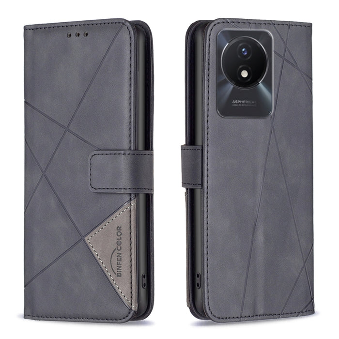Caja de teléfono de cuero con textura de rombos con hebilla magnética, For vivo Y02 4G, For Xiaomi Redmi 12C, For Xiaomi Redmi K60 / K60 Pro, For Xiaomi Redmi Note 12 Pro+ Global, For Xiaomi Redmi Note 12 Pro 5G Global, For Xiaomi Redmi Note 12 Global