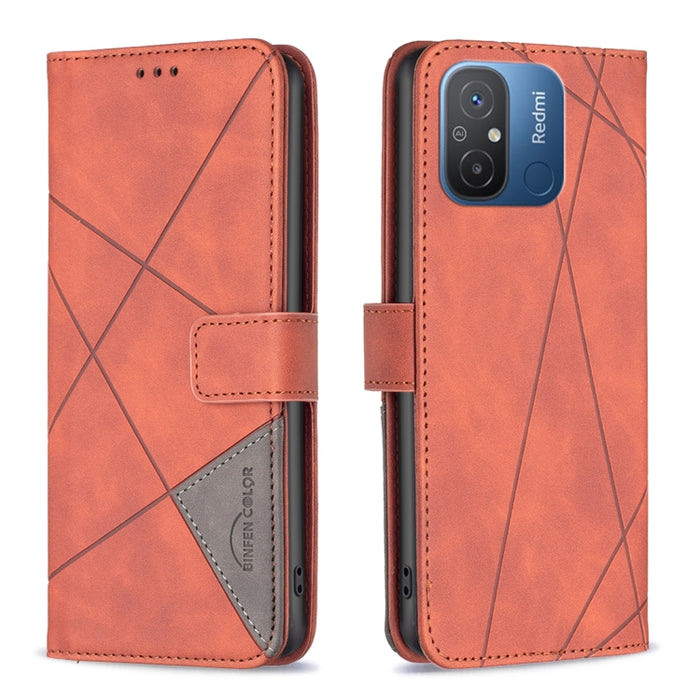 Caja de teléfono de cuero con textura de rombos con hebilla magnética, For vivo Y02 4G, For Xiaomi Redmi 12C, For Xiaomi Redmi K60 / K60 Pro, For Xiaomi Redmi Note 12 Pro+ Global, For Xiaomi Redmi Note 12 Pro 5G Global, For Xiaomi Redmi Note 12 Global