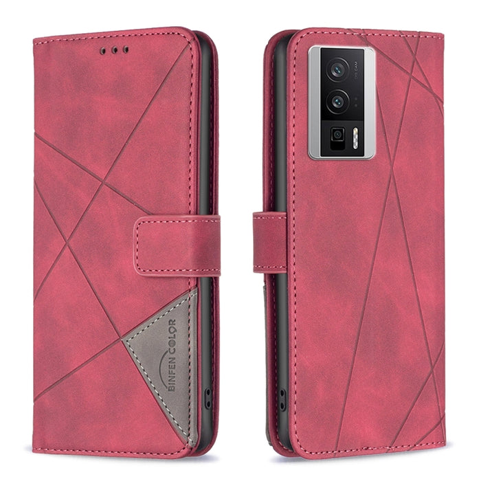 Caja de teléfono de cuero con textura de rombos con hebilla magnética, For vivo Y02 4G, For Xiaomi Redmi 12C, For Xiaomi Redmi K60 / K60 Pro, For Xiaomi Redmi Note 12 Pro+ Global, For Xiaomi Redmi Note 12 Pro 5G Global, For Xiaomi Redmi Note 12 Global