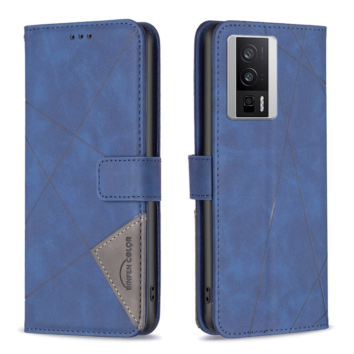 Caja de teléfono de cuero con textura de rombos con hebilla magnética, For vivo Y02 4G, For Xiaomi Redmi 12C, For Xiaomi Redmi K60 / K60 Pro, For Xiaomi Redmi Note 12 Pro+ Global, For Xiaomi Redmi Note 12 Pro 5G Global, For Xiaomi Redmi Note 12 Global