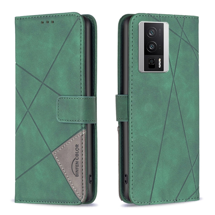 Caja de teléfono de cuero con textura de rombos con hebilla magnética, For vivo Y02 4G, For Xiaomi Redmi 12C, For Xiaomi Redmi K60 / K60 Pro, For Xiaomi Redmi Note 12 Pro+ Global, For Xiaomi Redmi Note 12 Pro 5G Global, For Xiaomi Redmi Note 12 Global