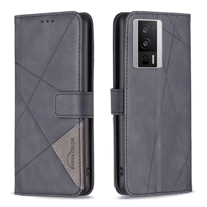 Caja de teléfono de cuero con textura de rombos con hebilla magnética, For vivo Y02 4G, For Xiaomi Redmi 12C, For Xiaomi Redmi K60 / K60 Pro, For Xiaomi Redmi Note 12 Pro+ Global, For Xiaomi Redmi Note 12 Pro 5G Global, For Xiaomi Redmi Note 12 Global