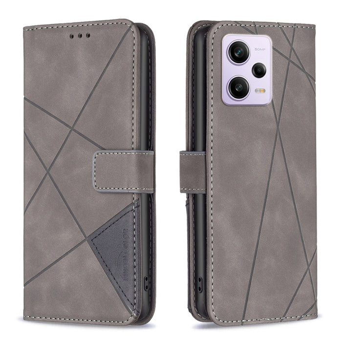 Caja de teléfono de cuero con textura de rombos con hebilla magnética, For vivo Y02 4G, For Xiaomi Redmi 12C, For Xiaomi Redmi K60 / K60 Pro, For Xiaomi Redmi Note 12 Pro+ Global, For Xiaomi Redmi Note 12 Pro 5G Global, For Xiaomi Redmi Note 12 Global