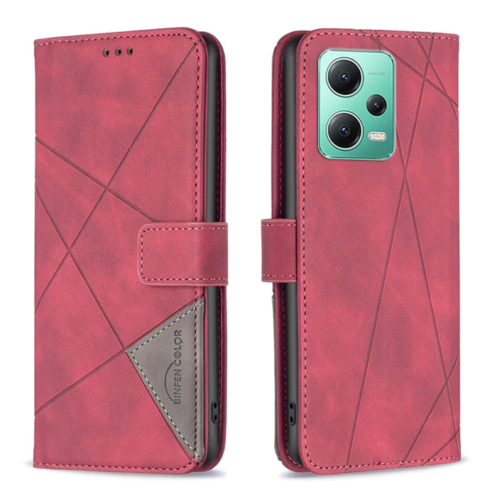 Caja de teléfono de cuero con textura de rombos con hebilla magnética, For vivo Y02 4G, For Xiaomi Redmi 12C, For Xiaomi Redmi K60 / K60 Pro, For Xiaomi Redmi Note 12 Pro+ Global, For Xiaomi Redmi Note 12 Pro 5G Global, For Xiaomi Redmi Note 12 Global