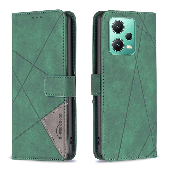 Caja de teléfono de cuero con textura de rombos con hebilla magnética, For vivo Y02 4G, For Xiaomi Redmi 12C, For Xiaomi Redmi K60 / K60 Pro, For Xiaomi Redmi Note 12 Pro+ Global, For Xiaomi Redmi Note 12 Pro 5G Global, For Xiaomi Redmi Note 12 Global