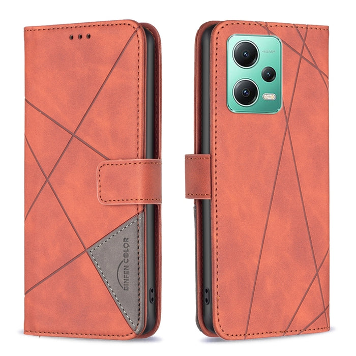 Caja de teléfono de cuero con textura de rombos con hebilla magnética, For vivo Y02 4G, For Xiaomi Redmi 12C, For Xiaomi Redmi K60 / K60 Pro, For Xiaomi Redmi Note 12 Pro+ Global, For Xiaomi Redmi Note 12 Pro 5G Global, For Xiaomi Redmi Note 12 Global