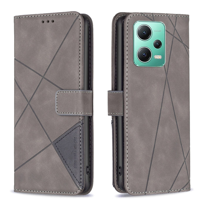 Caja de teléfono de cuero con textura de rombos con hebilla magnética, For vivo Y02 4G, For Xiaomi Redmi 12C, For Xiaomi Redmi K60 / K60 Pro, For Xiaomi Redmi Note 12 Pro+ Global, For Xiaomi Redmi Note 12 Pro 5G Global, For Xiaomi Redmi Note 12 Global