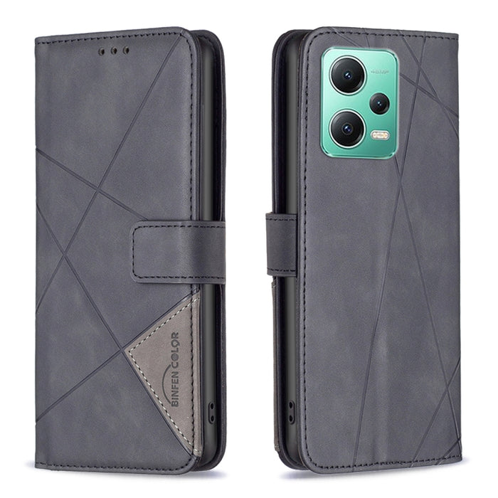 Caja de teléfono de cuero con textura de rombos con hebilla magnética, For vivo Y02 4G, For Xiaomi Redmi 12C, For Xiaomi Redmi K60 / K60 Pro, For Xiaomi Redmi Note 12 Pro+ Global, For Xiaomi Redmi Note 12 Pro 5G Global, For Xiaomi Redmi Note 12 Global