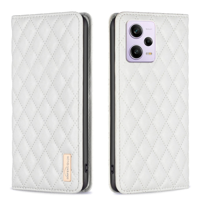 Estuche para teléfono con tapa de cuero magnético Diamond Lattice, For vivo Y02 4G, For Xiaomi Redmi 12C, For Xiaomi Redmi K60 / K60 Pro, For Xiaomi Redmi Note 12 Pro+ Global, For Xiaomi Redmi Note 12 Pro 5G Global, For Xiaomi Redmi Note 12 Global