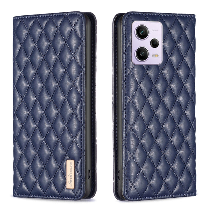 Estuche para teléfono con tapa de cuero magnético Diamond Lattice, For vivo Y02 4G, For Xiaomi Redmi 12C, For Xiaomi Redmi K60 / K60 Pro, For Xiaomi Redmi Note 12 Pro+ Global, For Xiaomi Redmi Note 12 Pro 5G Global, For Xiaomi Redmi Note 12 Global