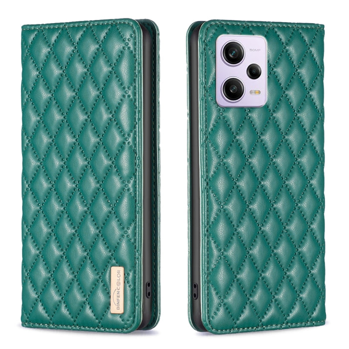 Estuche para teléfono con tapa de cuero magnético Diamond Lattice, For vivo Y02 4G, For Xiaomi Redmi 12C, For Xiaomi Redmi K60 / K60 Pro, For Xiaomi Redmi Note 12 Pro+ Global, For Xiaomi Redmi Note 12 Pro 5G Global, For Xiaomi Redmi Note 12 Global
