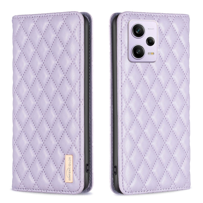 Estuche para teléfono con tapa de cuero magnético Diamond Lattice, For vivo Y02 4G, For Xiaomi Redmi 12C, For Xiaomi Redmi K60 / K60 Pro, For Xiaomi Redmi Note 12 Pro+ Global, For Xiaomi Redmi Note 12 Pro 5G Global, For Xiaomi Redmi Note 12 Global
