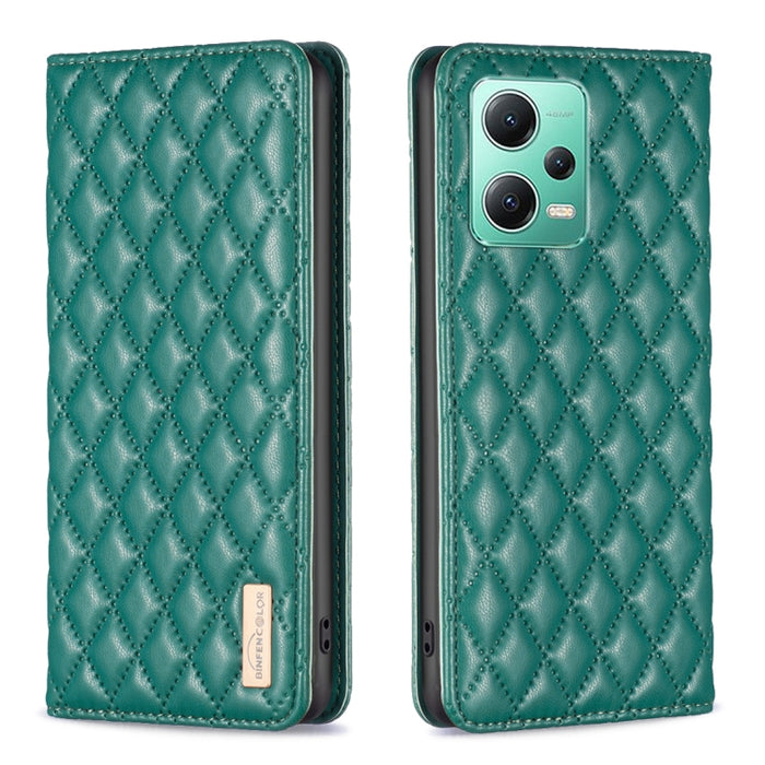 Estuche para teléfono con tapa de cuero magnético Diamond Lattice, For vivo Y02 4G, For Xiaomi Redmi 12C, For Xiaomi Redmi K60 / K60 Pro, For Xiaomi Redmi Note 12 Pro+ Global, For Xiaomi Redmi Note 12 Pro 5G Global, For Xiaomi Redmi Note 12 Global