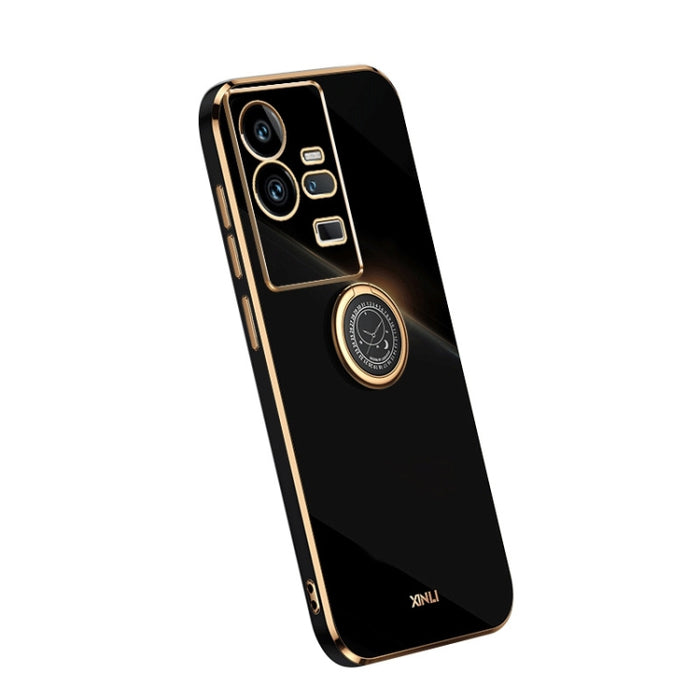 XINLI Straight Edge 6D Electroplate TPU Funda para teléfono con soporte para anillo, For vivo iQOO 11 Pro 5G, For Xiaomi Redmi 12C 4G, For Xiaomi Redmi Note 12 Pro Speed, For Honor 80 GT 5G, For Honor 80 Pro Flat