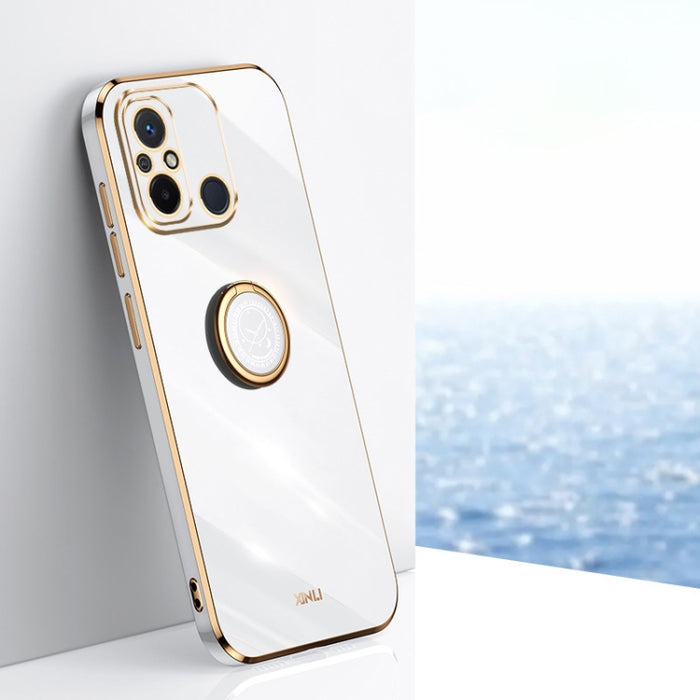 XINLI Straight Edge 6D Electroplate TPU Funda para teléfono con soporte para anillo, For vivo iQOO 11 Pro 5G, For Xiaomi Redmi 12C 4G, For Xiaomi Redmi Note 12 Pro Speed, For Honor 80 GT 5G, For Honor 80 Pro Flat