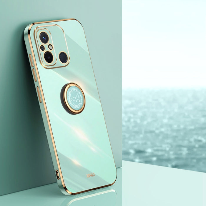 XINLI Straight Edge 6D Electroplate TPU Funda para teléfono con soporte para anillo, For vivo iQOO 11 Pro 5G, For Xiaomi Redmi 12C 4G, For Xiaomi Redmi Note 12 Pro Speed, For Honor 80 GT 5G, For Honor 80 Pro Flat