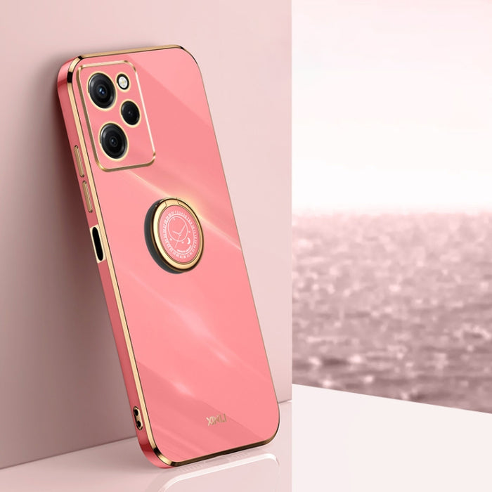 XINLI Straight Edge 6D Electroplate TPU Funda para teléfono con soporte para anillo, For vivo iQOO 11 Pro 5G, For Xiaomi Redmi 12C 4G, For Xiaomi Redmi Note 12 Pro Speed, For Honor 80 GT 5G, For Honor 80 Pro Flat