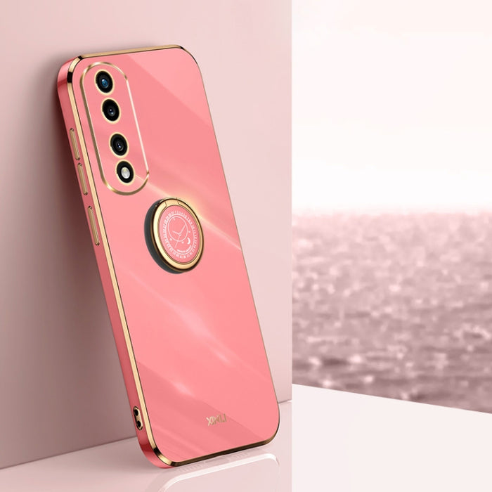 XINLI Straight Edge 6D Electroplate TPU Funda para teléfono con soporte para anillo, For vivo iQOO 11 Pro 5G, For Xiaomi Redmi 12C 4G, For Xiaomi Redmi Note 12 Pro Speed, For Honor 80 GT 5G, For Honor 80 Pro Flat