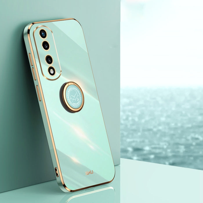 XINLI Straight Edge 6D Electroplate TPU Funda para teléfono con soporte para anillo, For vivo iQOO 11 Pro 5G, For Xiaomi Redmi 12C 4G, For Xiaomi Redmi Note 12 Pro Speed, For Honor 80 GT 5G, For Honor 80 Pro Flat